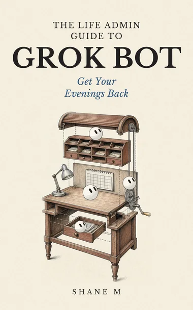 Cover of The Life Admin Guide to Grok Bot: Get Your Evenings Back by Shane M